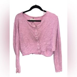 Urban Outfitters Purple Womens Henley Top